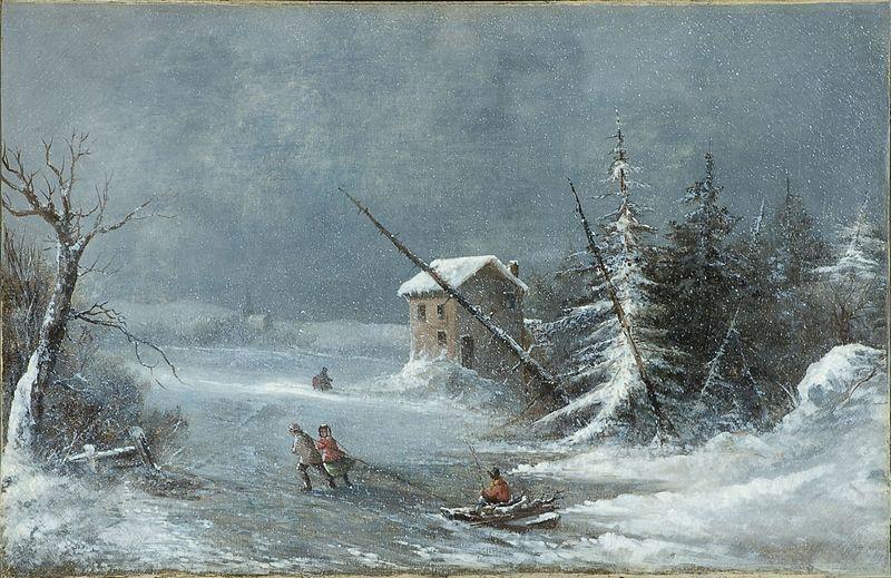 Cornelius Krieghoff The Blizzard china oil painting image